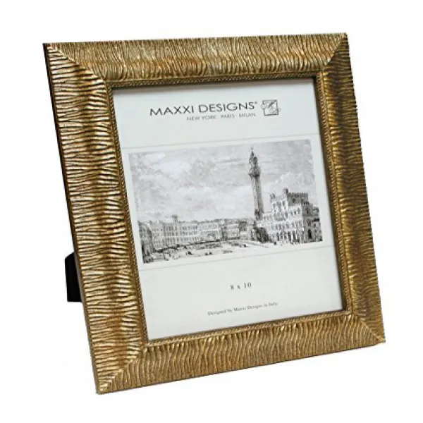 Maxxi Designs 5” X 7” Ravenna Frame Gold / Wavy Pattern Maxxi Designs 5 ”X 7”Ravenna 프레임 금 / 물결 패턴, nullSET