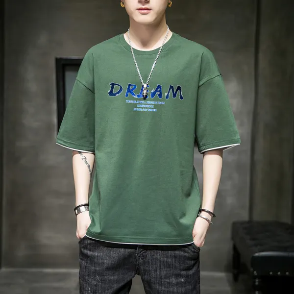 공식 플래그십 스토어 남성 캐주얼 모리마 인춘하 반팔 티셔츠 루즈 젊음