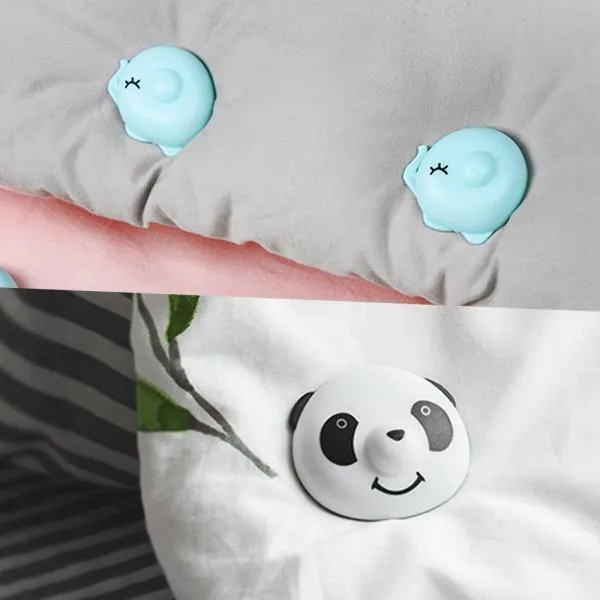 이불 고정핀 8개세트 이불밀림방지 침대패드고정 팬더 이불고정핀 / 단일컬러 