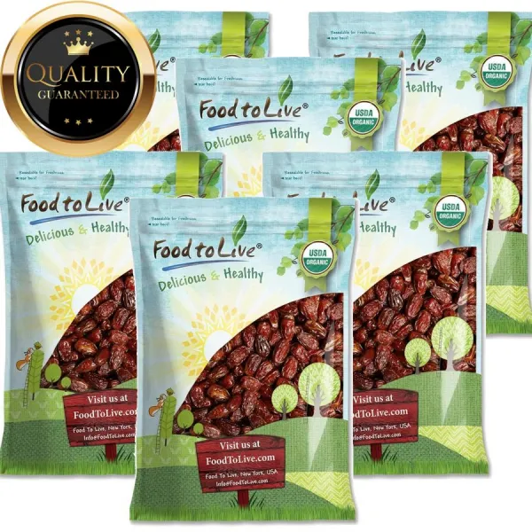 푸드 투 리브 건조 말린 과일 오가닉 메드줄 데이트 로우 비건 서트푸드 2.2kg 건조과일 과일칩 ６개　　 개당 90 500원 코드 426p 