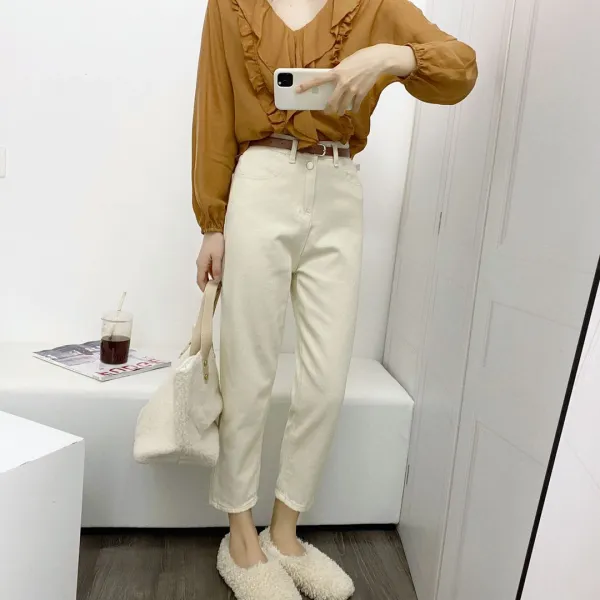 허락하다 하우스 만인의 미혹 흰바지 누구 통제 스티커 다리 스키니핏 많다 버전