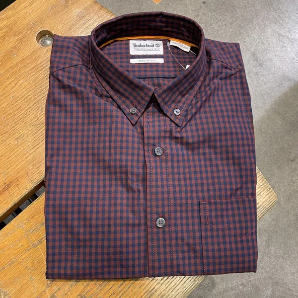 코코유통 긴팔와이셔츠 긴팔남방셔츠 긴소매셔츠 긴소매남방 뉴욕 대보 Timberland 테파람 남성 순면 코튼 체크 옷깃을