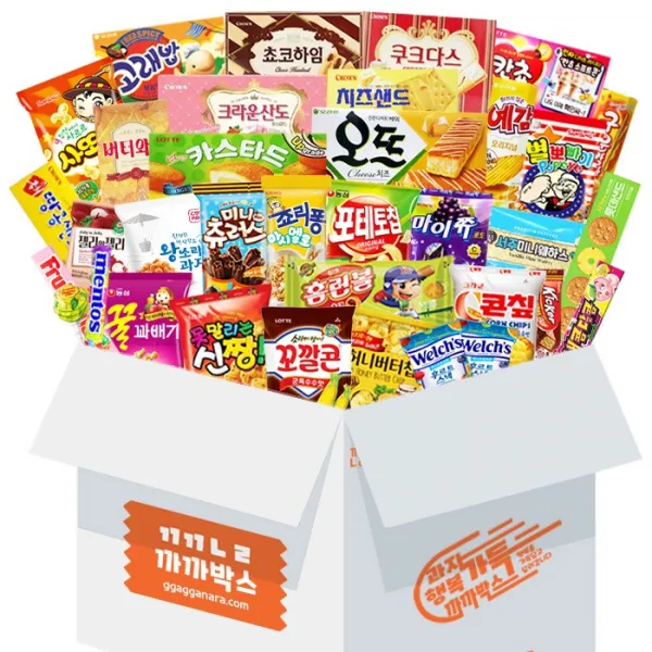 까까나라 럭키박스 35P 과자선물 고를필요없는 랜덤과자세트 사무실 어린이집 간식, 1SET