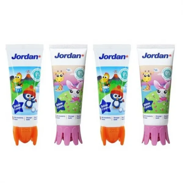 조르단 어린이치약 스텝1단계 랜덤 발송, 75g, 4개