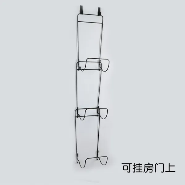 가방걸이 캐비닛 문뒤 다층 벽걸이 수납 고리구멍 침실 간이수납장 가정용 문입구 걸이가방 문, T02-높이추가 블랙 3단(문하생 뒤걸이 후크), 기본