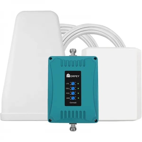 휴대 전화 신호 부스터 GSM 3G 4G LTE 5 대역 가정용 고득 안테나 2개가 탑재된 휴대 전화 신호 증폭기 - 최대 5 500평방피트, 단일옵션