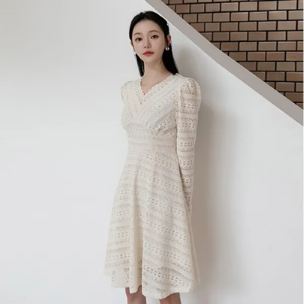 [나인] 슬림 레이스 원피스(OP-5011)