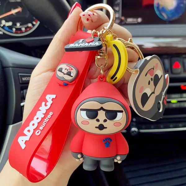 퍼터키퍼 쥐뿔도 없는 놈팡이 여성 큐트 INS 인싸템 책가방 모빌 작은 원숭이 피규어 커플 자동차열쇠, 정판 방귀 성· 운동 성