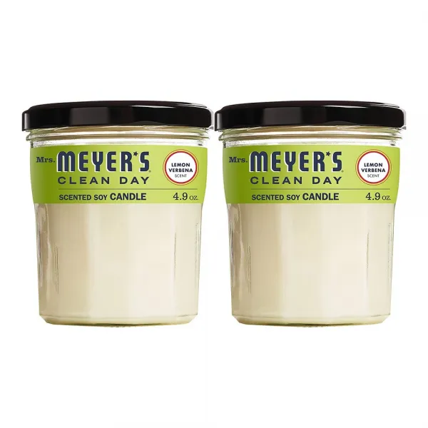 미세스 메이어스 클린데이 Mrs. Meyers Clean Day Soy Candle 캔들 레몬 버베나 4.9oz(138g) 2팩