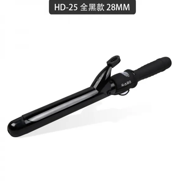「 전기제품전문경영 」 HD25 곱슬머리 큰도자기 유약곱슬봉 큰두루마리 이화두곱슬기 파마기 전기권봉 (검은색) 디지털 액정표시 28MM(1169), 1세트