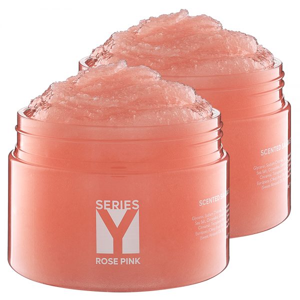 시리즈와이 씬티드 사우나 스팀 솔트 바디 스크럽 로즈 핑크 450g, 2개