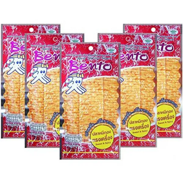 5 X 20g. Bento Squid Seafood Snack Sweet Spicy Flavor Thai Fo/7498611, 상세내용참조