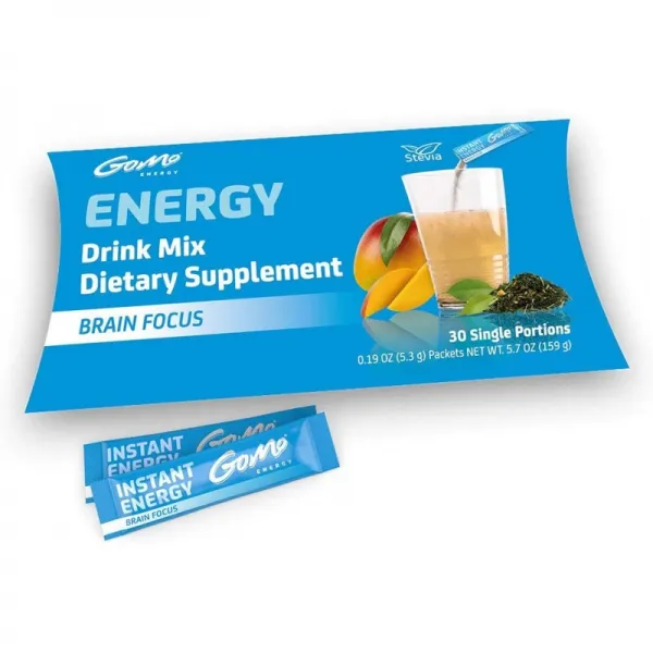 GoMo Energy® 브레인 부스터 음료 | 인삼 은행 나무 녹차 및 고투 콜라의 고용량 천연 추출물 + 카페인, 1