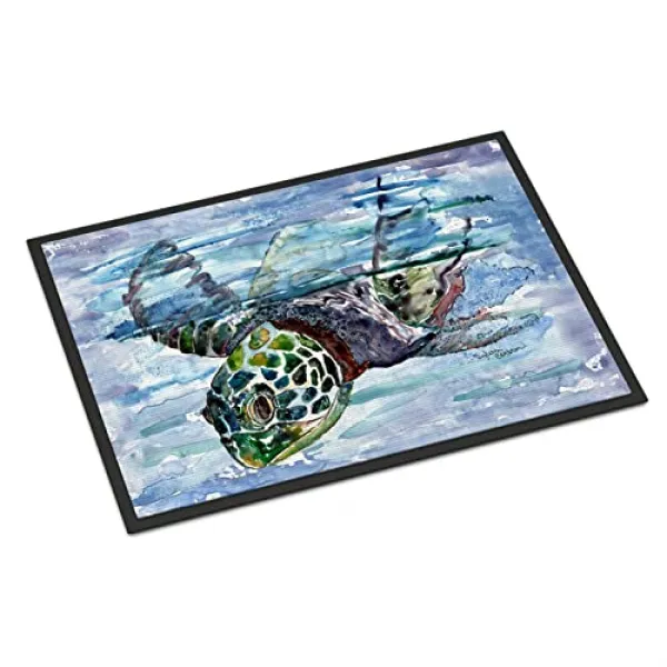 캐롤라인의 보물 8941MAT 다이빙 실내 또는 야외 매트 18x27 18 시간 x 27W 다원화 된 다이빙에있는 Loggerhead 거북이, 본상품