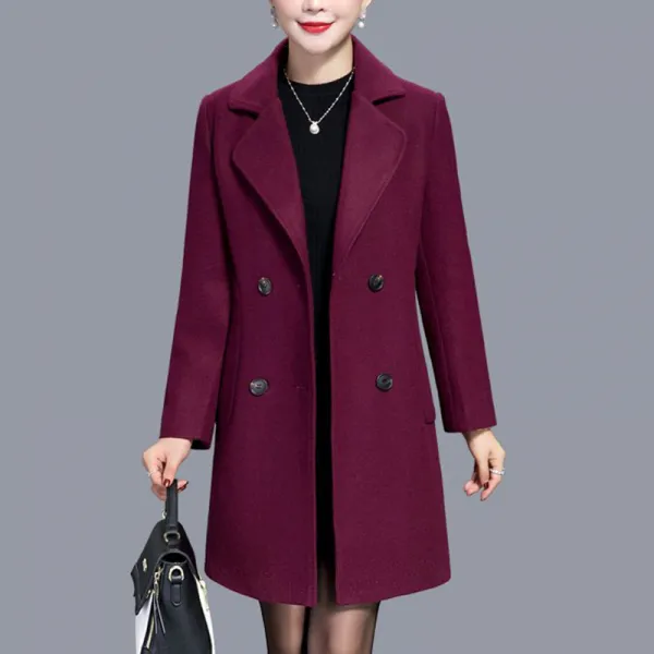 이레 중년 여성 겨울 모직 아우터 Xm