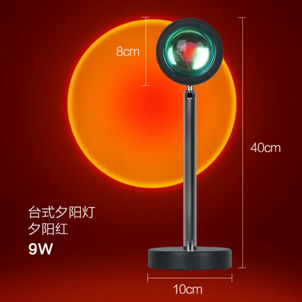 낙조등 넷 홍조 무드등 일몰등 석양등 거실 침실 예술촬영 하루도 빼놓지 않고 스탠드, 40CM-선셋-9와트