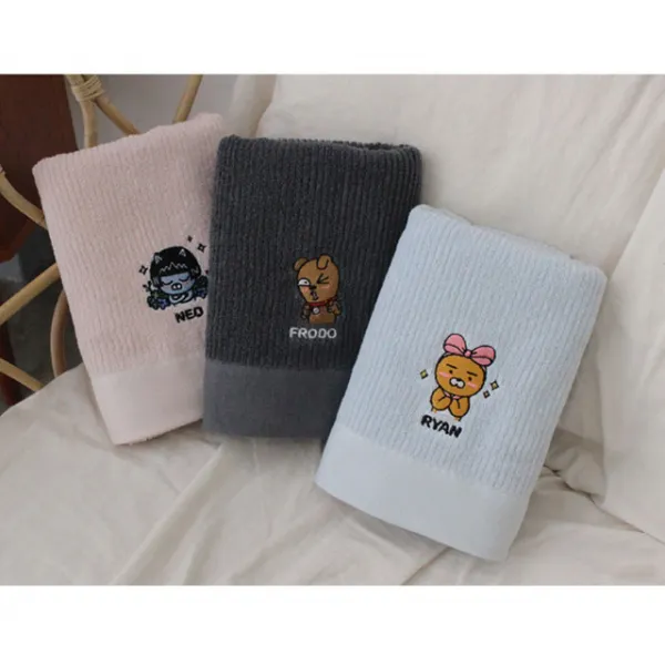카카오프렌즈 세면수건 페이스타올 땡스타월 박스동봉 수건, 인디핑크 네오, 1개