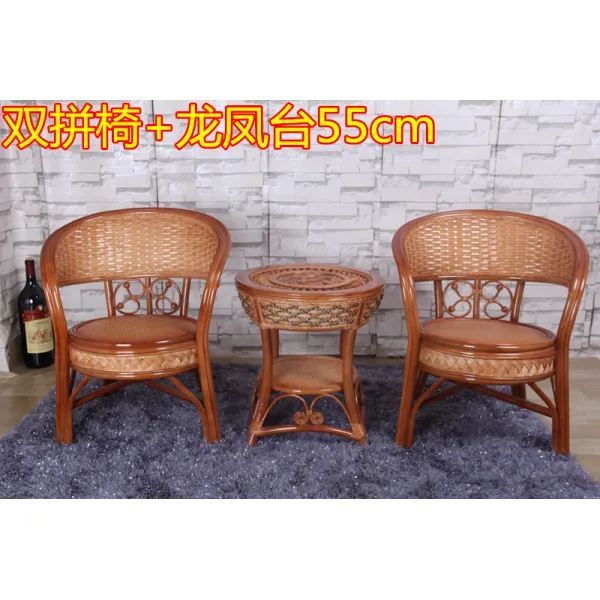 어반30 인테리어 등받이 라탄 의자 인도네시아 진토 3종 세트 발코니 거실, 나비의자+용봉대