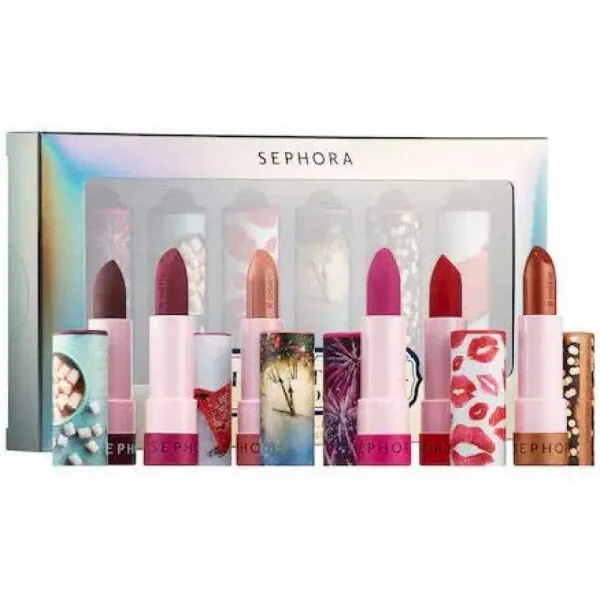 SEPHORA COLLECTION Midnight Kisses Storybook SET #LIPSTORIES 세트 : 12 축하 33 방랑벽 22 조금 마, 1, 단일상품