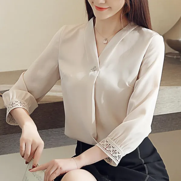 지적인 고급 세련된 도시여성 블라우스 하객룩셔츠
