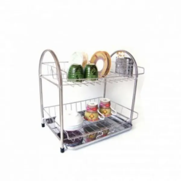 대형 1단 씽크 컵걸이 물빠짐 그릇 와이드 주방 2단 컵 대 부착식 싱크 기둥식 대선반 건조 스텐 미니