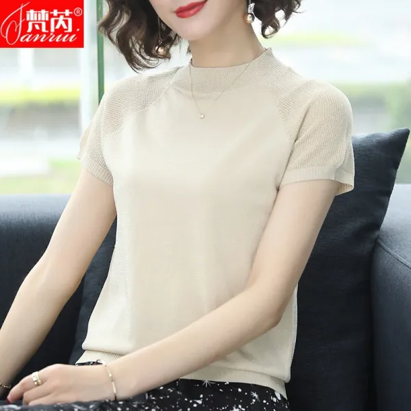 Fanrui 여자 가을 데일리 라운드 니트 43575543