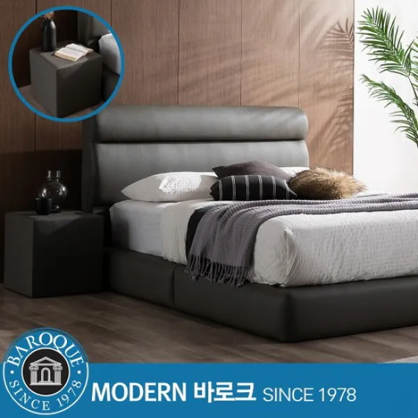 모던바로크 W 글램 호텔식 투매트리스 침대 퀸 킹 공용 / 프레임만 / 인테리어협탁 포함 모카베이지