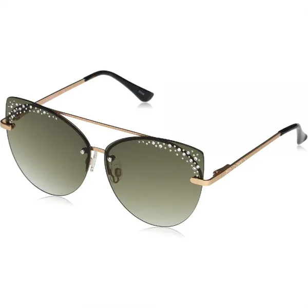 Vince Camuto 금속 및 라인 석 억양 And Uv 보호 64mm와 빈스 Camutowomen의 Vc879 반 무테 고양이 아이