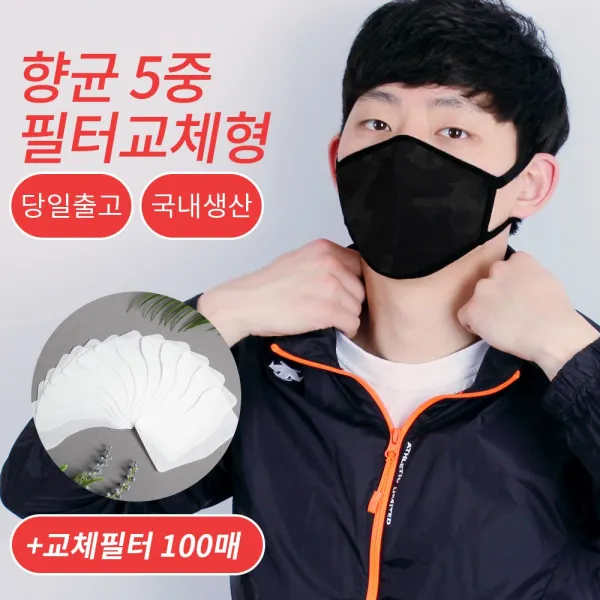마스크 필터마스크 5장세트+교체필터 100장증정 3d 입체마스크 1세트