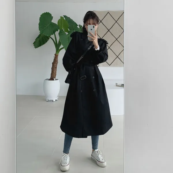 떳다그녀 미온 롱 트렌치 코트
