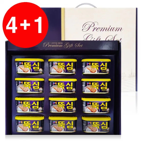 4+1 행사 목우촌 뚝심 200gx12개(5set) 프리미엄선물세트 무료배송, 1box