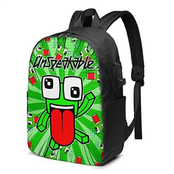 헤드셋 인터페이스가있는 17 인치 접이식 배낭 학생 서적 청소년 어린이를위한 대학교 Camholic Bag을 묘사 할 수 없음 본상품