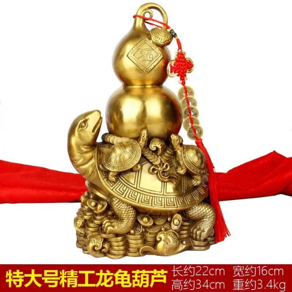 와이유 거북용 황동룡구호박 장식품 소인화 방지용 대들보가 재물운사악 특대호정공룡구호