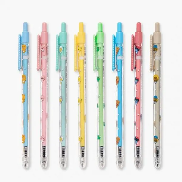 와와마트 카카오프렌즈 리틀프렌즈 젤펜 X 10개 랜덤 검정색펜 젤잉크펜 해당상품