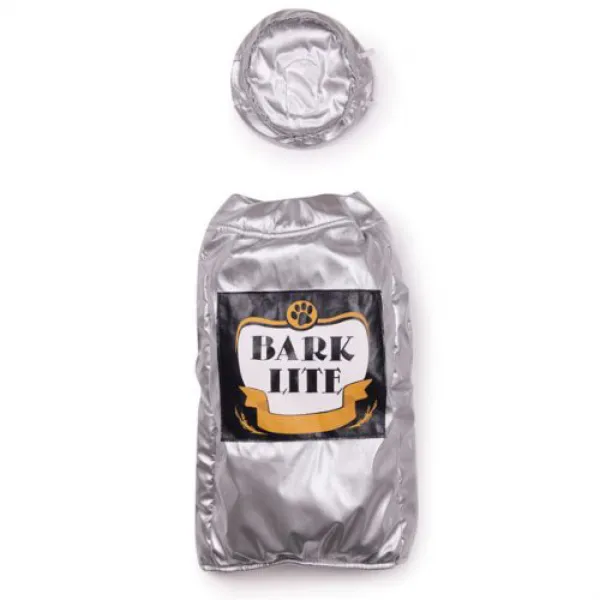 Casual Canine Polyester Bark Lite Dog Costume Medium 16-Inch Silver 캐쥬얼 송곳니 폴리 에스테르 껍질 라이트 개 의상, 1