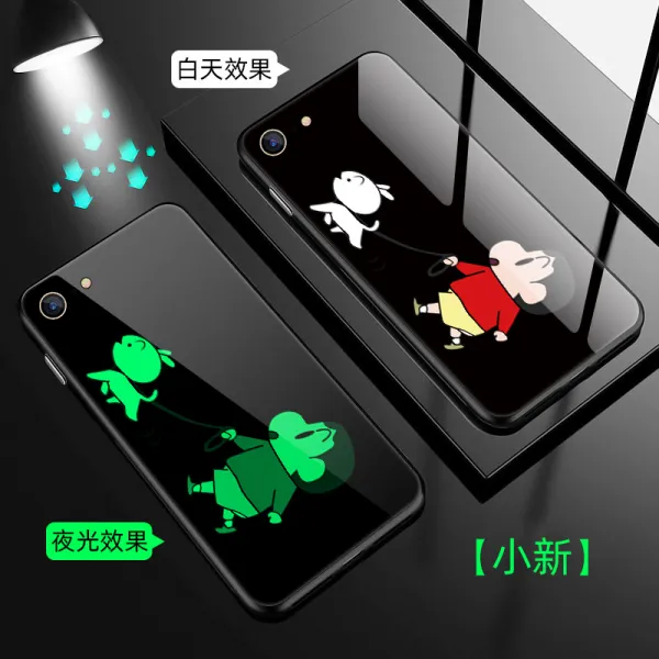 에이블엔제이 아이폰케이스 사과폰 7핸드폰케이스 IPHONE7 보호케이스 풀 스크린 야광 강화 유리 유행 문자 풀팩토리