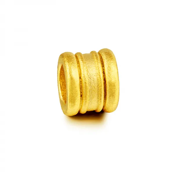 사금 나사산 통 구슬 오래간만에 물 빠진 부품 펜던트 구리 도금 999 순금 작은 허리 Diy 팔찌 산