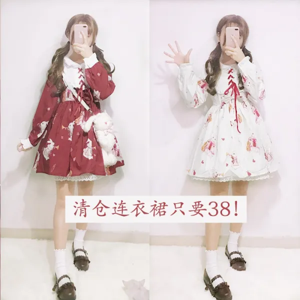 실로폰 (창고정리)환불교환불가 저렴한가격 일본스타일 귀여운 lolita악기 원피스 로리타, T01-S