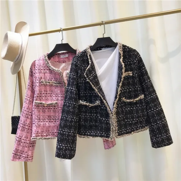 토파즈 여자 간절기 샤넬풍 트위드 자켓 재킷 코디 레이디 아우터 데일리룩