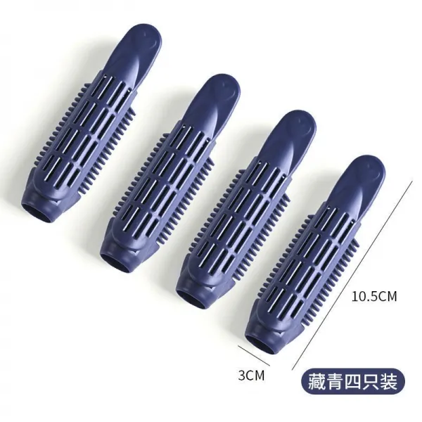 애니몰즈001 단발 내부 단추 처리함 신기 머리뿌리 겹 내추럴 머리카락 몽둥이질을 드라이 사용 정형 매트, 네이비그레인 색깔 4개입