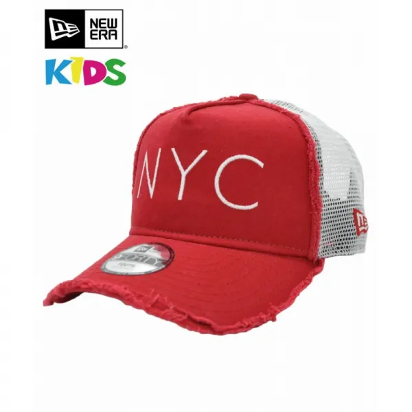 쿠폰 배포 중 ◆ OUTLET아웃렛 뉴 엘라 메시 캡 NEW ERA KID'S Youth 9FORTY A-Frame추적기 손상도 N