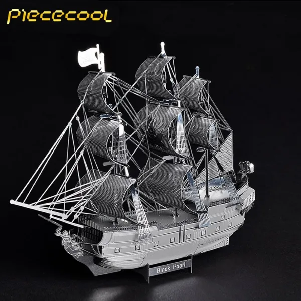 DIY 미니이처 블랙펄 해적선 3D 메탈퍼즐 입체퍼즐 키덜트, 블랙펄 실버 메탈퍼즐 DIY취미 [본품+도구2종], 0개