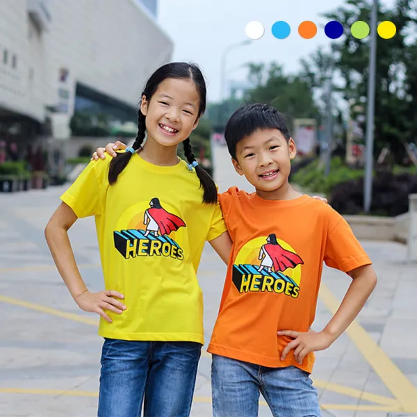 [2019 교회티] 교회 단체티 HEROES 히어로즈 아동 여름성경학교 단체복 반팔 티셔츠, 검정