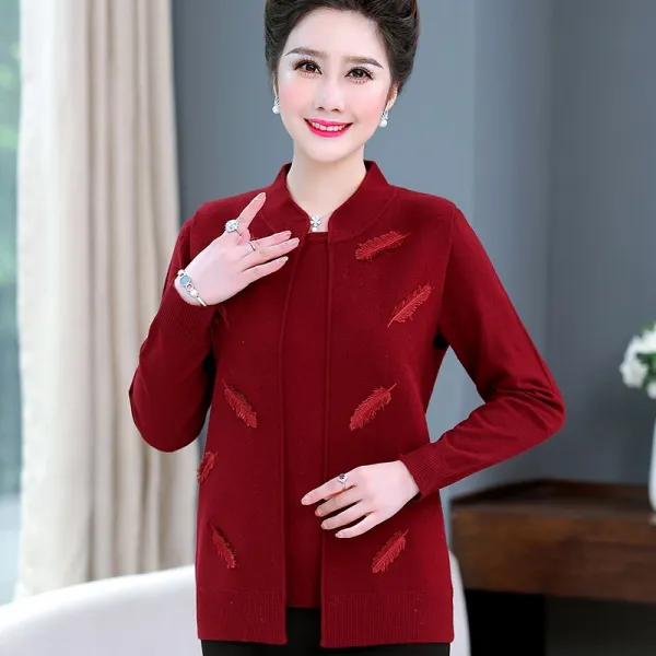 새엄마 가을옷 고급스런 양기 윗옷 40세 50대 중년 여 활 부인 외