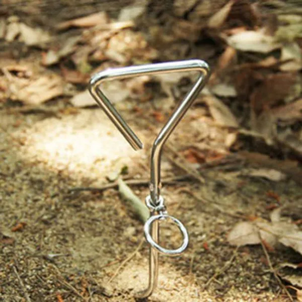 V684캠핑 돼지 꼬리팩 4개 1set 텐트팩 단조팩 쇠말뚝 41cm