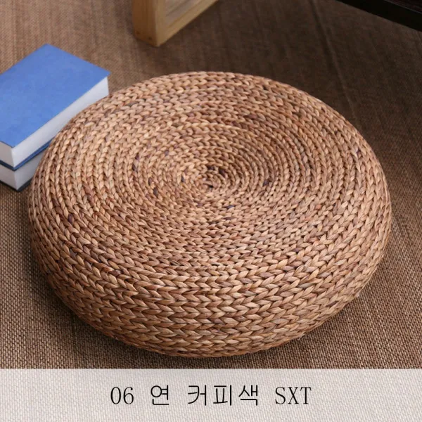 뉴타임즈3 등나무 편포단 방석에 다다미를 두껍게 깔고 선수방석을 瑜伽고 요가매트집 바닥에 돈국학좌를 앉았다 ST08 A21, 06 연 커피색 SXT