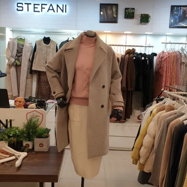 스테파니 @@당일배송@@핵!! 인싸템!! !!오늘만 이가격!! 이 수량이 마지막!! 말랑 헤링본 뒷 비죠 코트 A19jk9432 뉴코아울산점