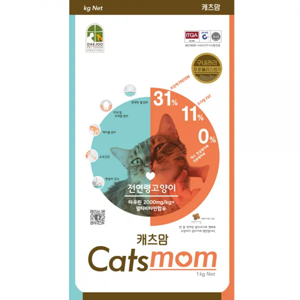 캐츠맘 전연령 10kg 고양이사료 캣츠맘 구내건강