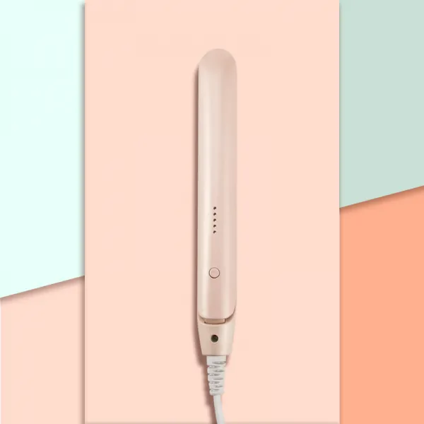 고데기 미니 생머리 겸용 앞머리 헤어손질 매직기 소형 헤어 여자게으름뱅이 매직 다리미질, 기본, T02-산수유 핑크