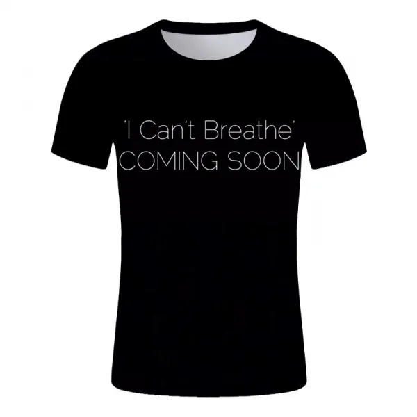 레이츠 캐릭터반팔티 나는 방법이 없다 호흡 ICANTBREATHE 셔츠남성 항의 티셔츠 끝나다 경찰 폭행 x2개